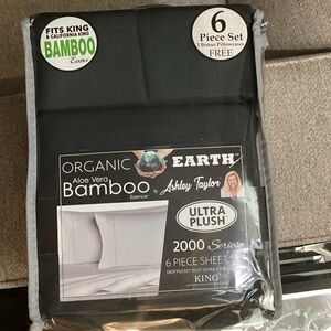 Ashley Taylor Black king Bamboo Sheet Set NWT